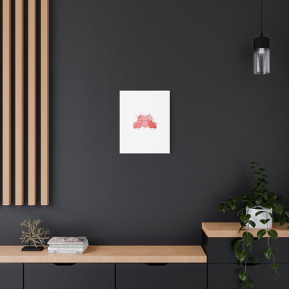 Kawaii Tiny Heart Trio Matte Canvas | tiny hearts, valentine doodle