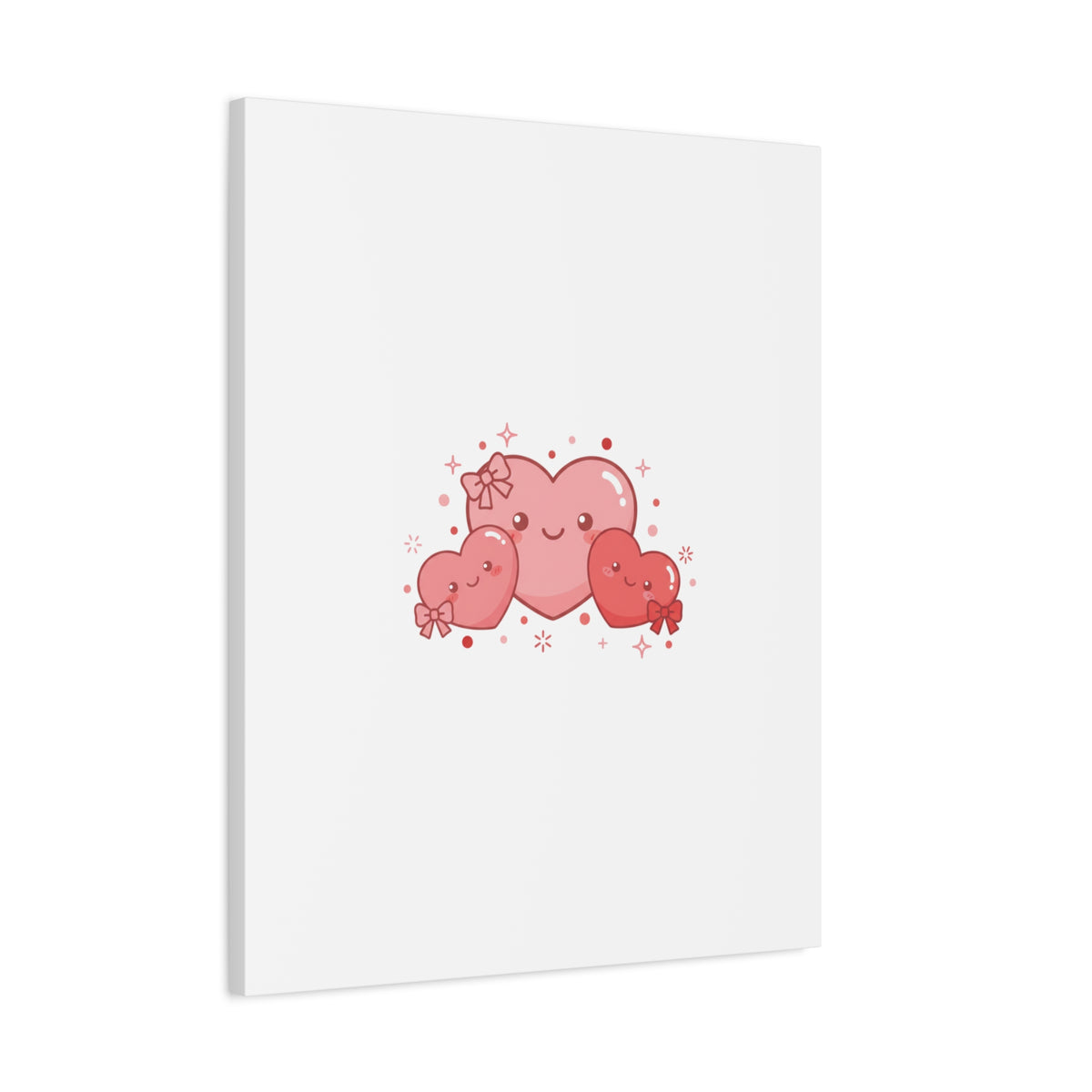 Kawaii Tiny Heart Trio Matte Canvas | tiny hearts, valentine doodle