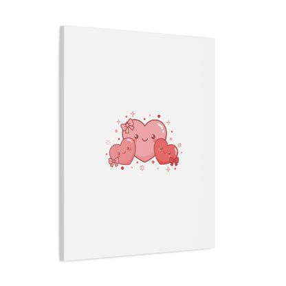 Kawaii Tiny Heart Trio Matte Canvas | tiny hearts, valentine doodle