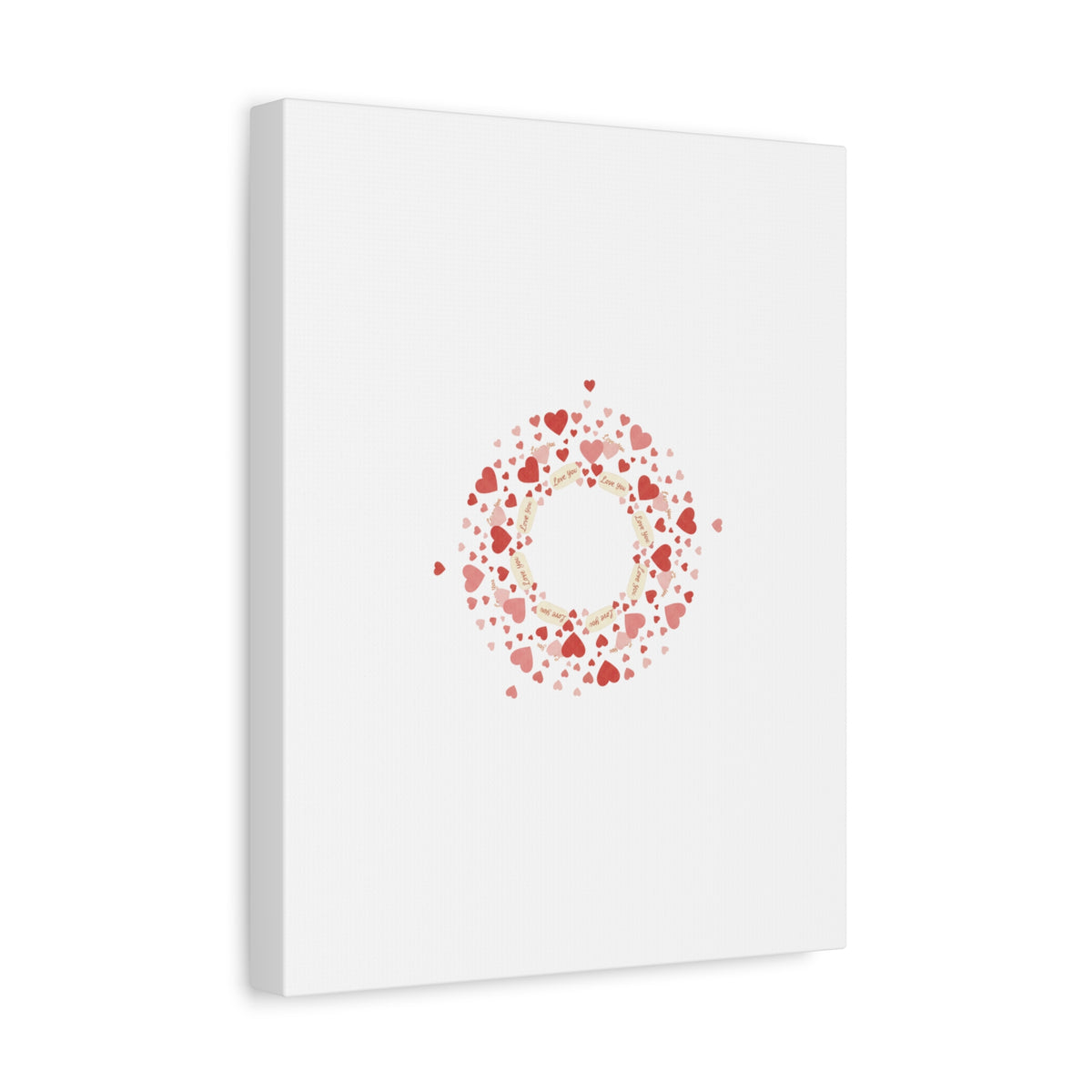 Tiny Heart Wreath Canvas | tiny heart design, valentine doodle