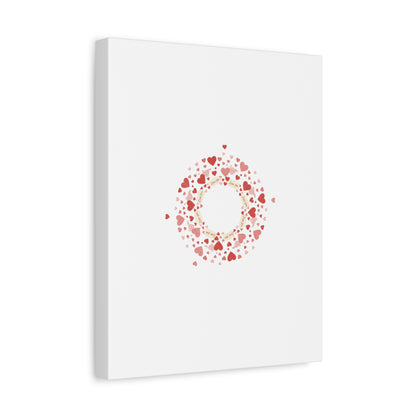 Tiny Heart Wreath Canvas | tiny heart design, valentine doodle