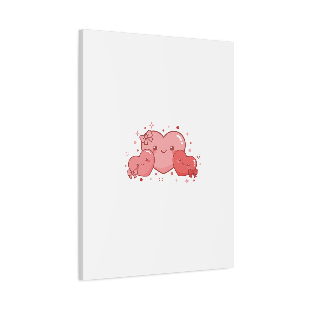 Kawaii Tiny Heart Trio Matte Canvas | tiny hearts, valentine doodle
