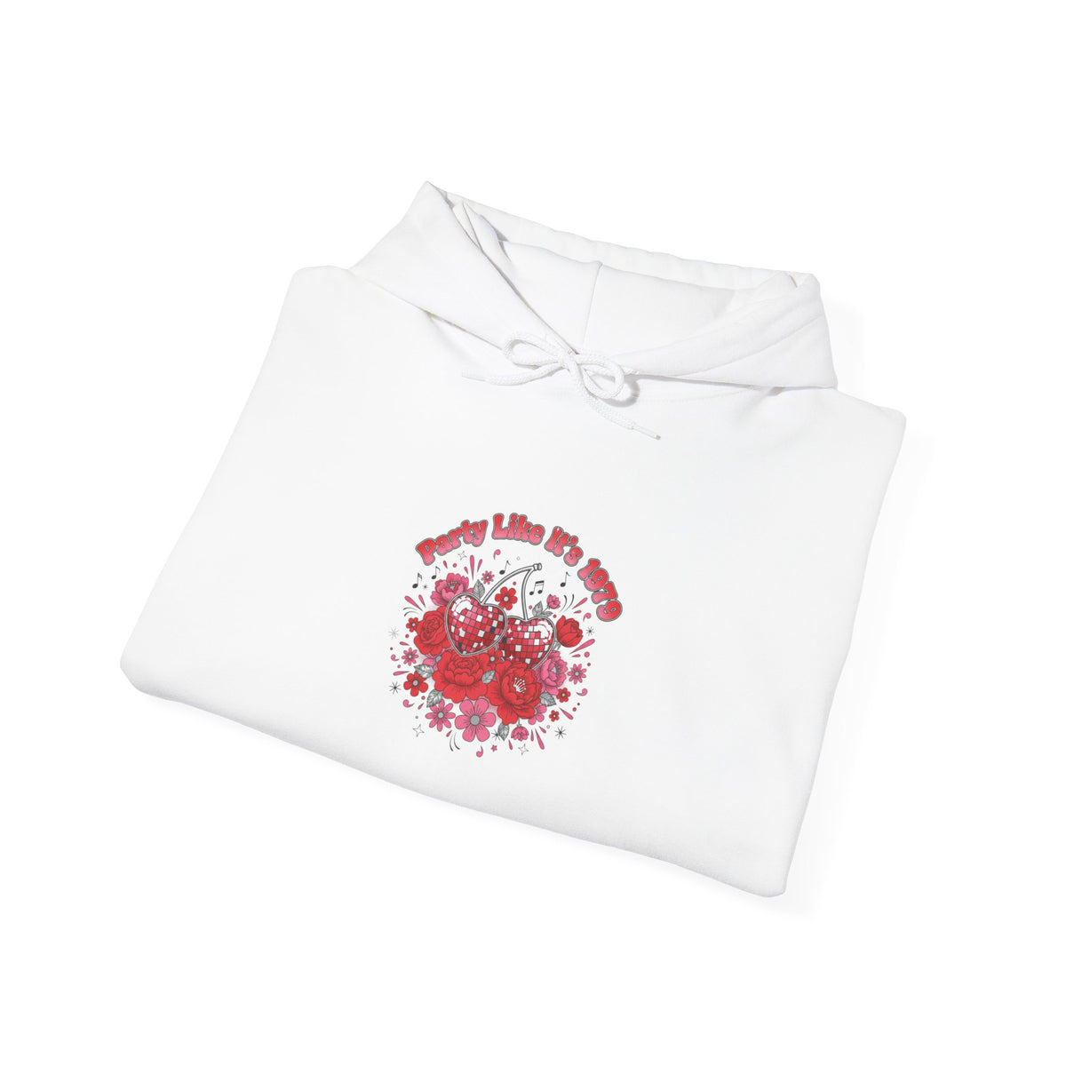 Disco Cherry Hearts Hoodie | sparkly hearts, retro romance