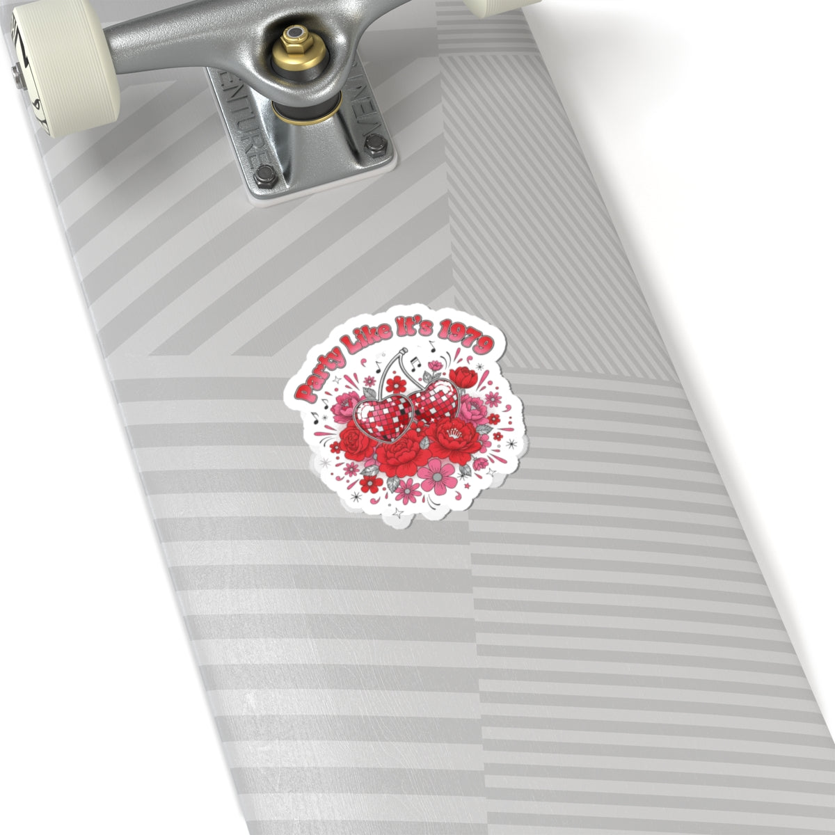 Disco Cherry Hearts Kiss-Cut Stickers | Sparkly Hearts, Retro Romance