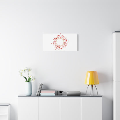 Tiny Heart Wreath Canvas | tiny heart design, valentine doodle