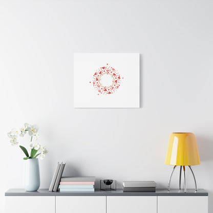 Tiny Heart Wreath Canvas | tiny heart design, valentine doodle