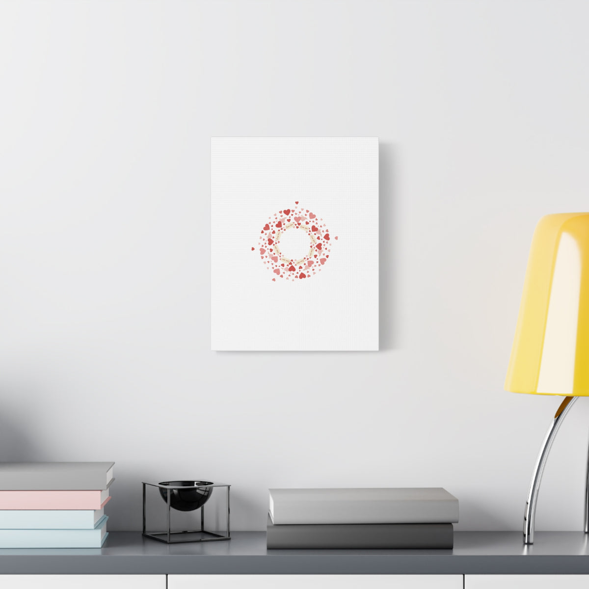 Tiny Heart Wreath Canvas | tiny heart design, valentine doodle