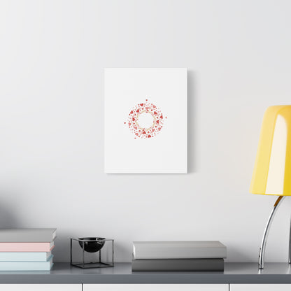 Tiny Heart Wreath Canvas | tiny heart design, valentine doodle