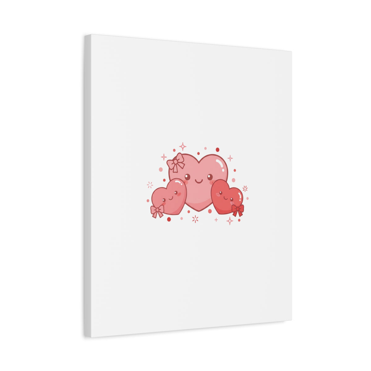 Kawaii Tiny Heart Trio Matte Canvas | tiny hearts, valentine doodle