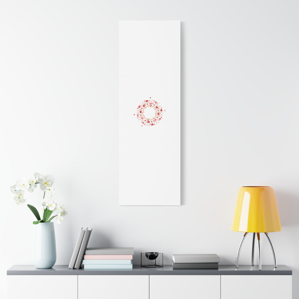 Tiny Heart Wreath Canvas | tiny heart design, valentine doodle