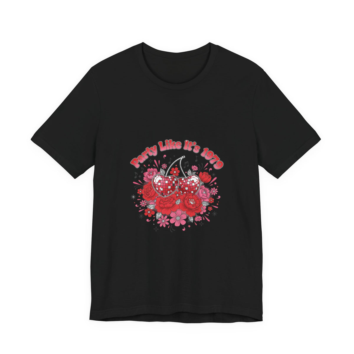 Disco Cherry Hearts Tee | sparkly hearts, retro romance