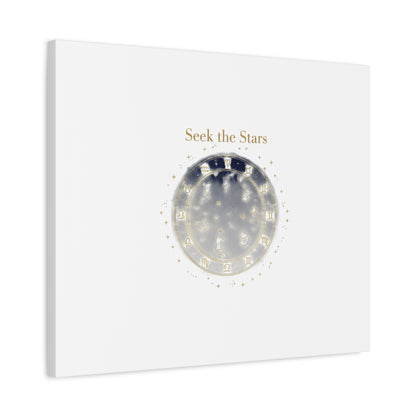 Seek the Stars Canvas | Celestial Astrology Art, Constellation Wall Decor