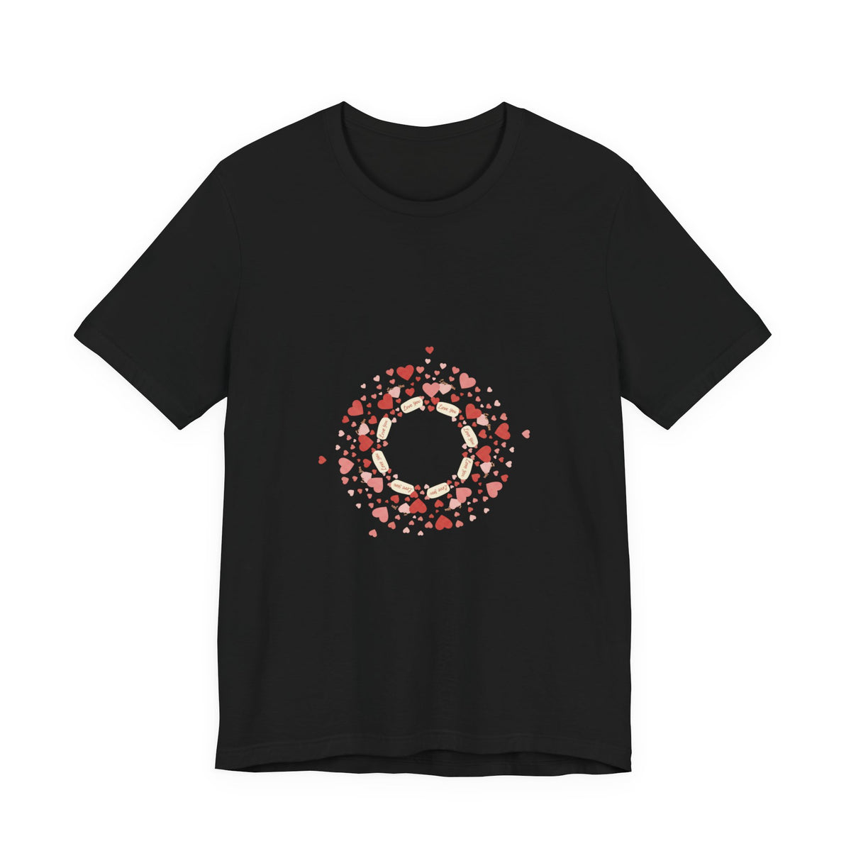 Tiny Heart Confetti Wreath tee | tiny heart design, heart pattern shirt