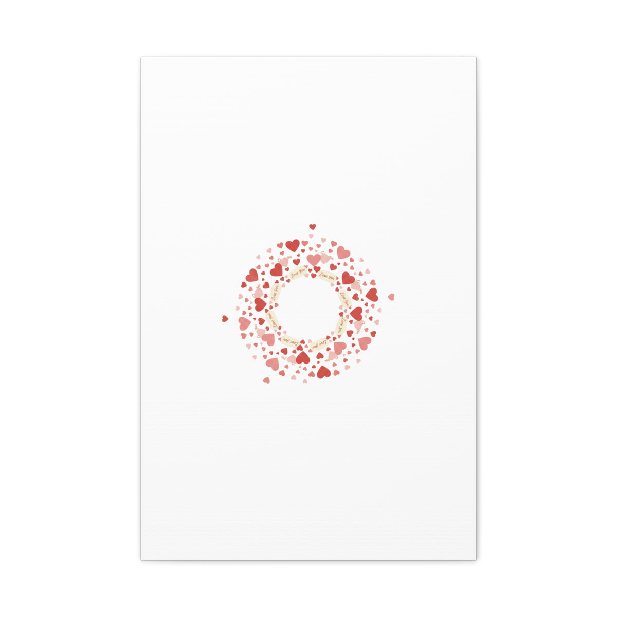 Tiny Heart Wreath Canvas | tiny heart design, valentine doodle