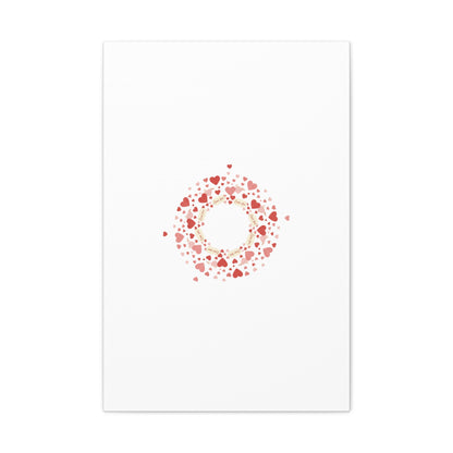 Tiny Heart Wreath Canvas | tiny heart design, valentine doodle