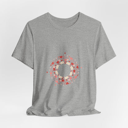 Tiny Heart Confetti Wreath tee | tiny heart design, heart pattern shirt