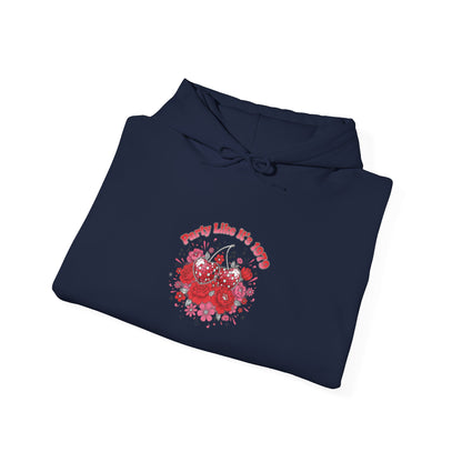Disco Cherry Hearts Hoodie | sparkly hearts, retro romance