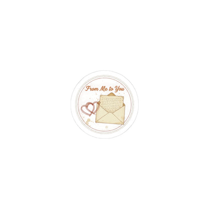 Vintage Love Letter Wax Seal Sticker | Handwritten Romance, Sepia Stationery