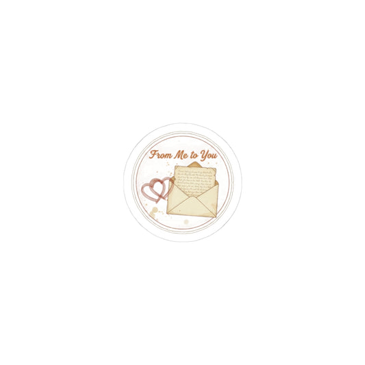 Vintage Love Letter Wax Seal Sticker | Handwritten Romance, Sepia Stationery