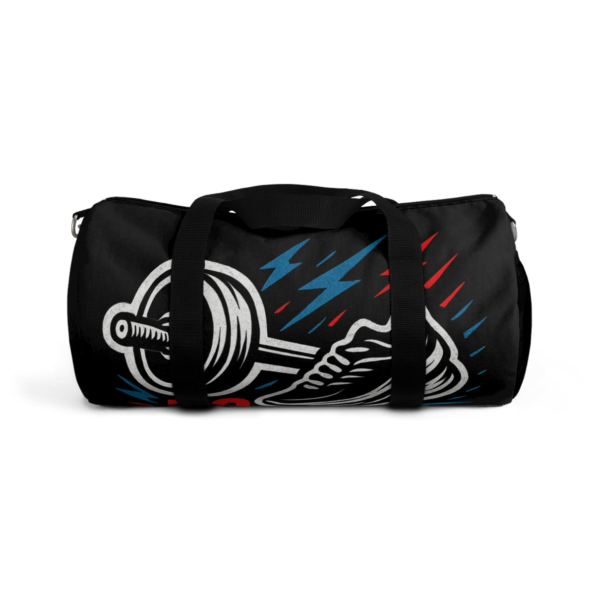 No Excuses Gym Duffel Bag — Motivational Workout Travel Bag with Barbell Design