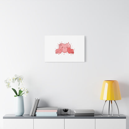 Kawaii Tiny Heart Trio Matte Canvas | tiny hearts, valentine doodle