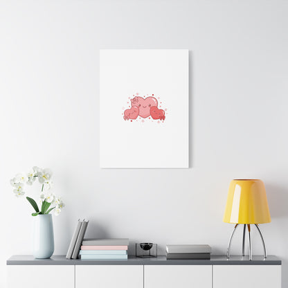 Kawaii Tiny Heart Trio Matte Canvas | tiny hearts, valentine doodle