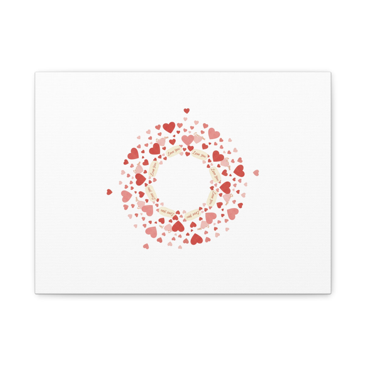 Tiny Heart Wreath Canvas | tiny heart design, valentine doodle