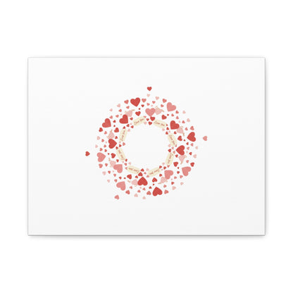 Tiny Heart Wreath Canvas | tiny heart design, valentine doodle