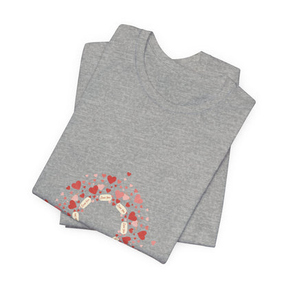 Tiny Heart Confetti Wreath tee | tiny heart design, heart pattern shirt