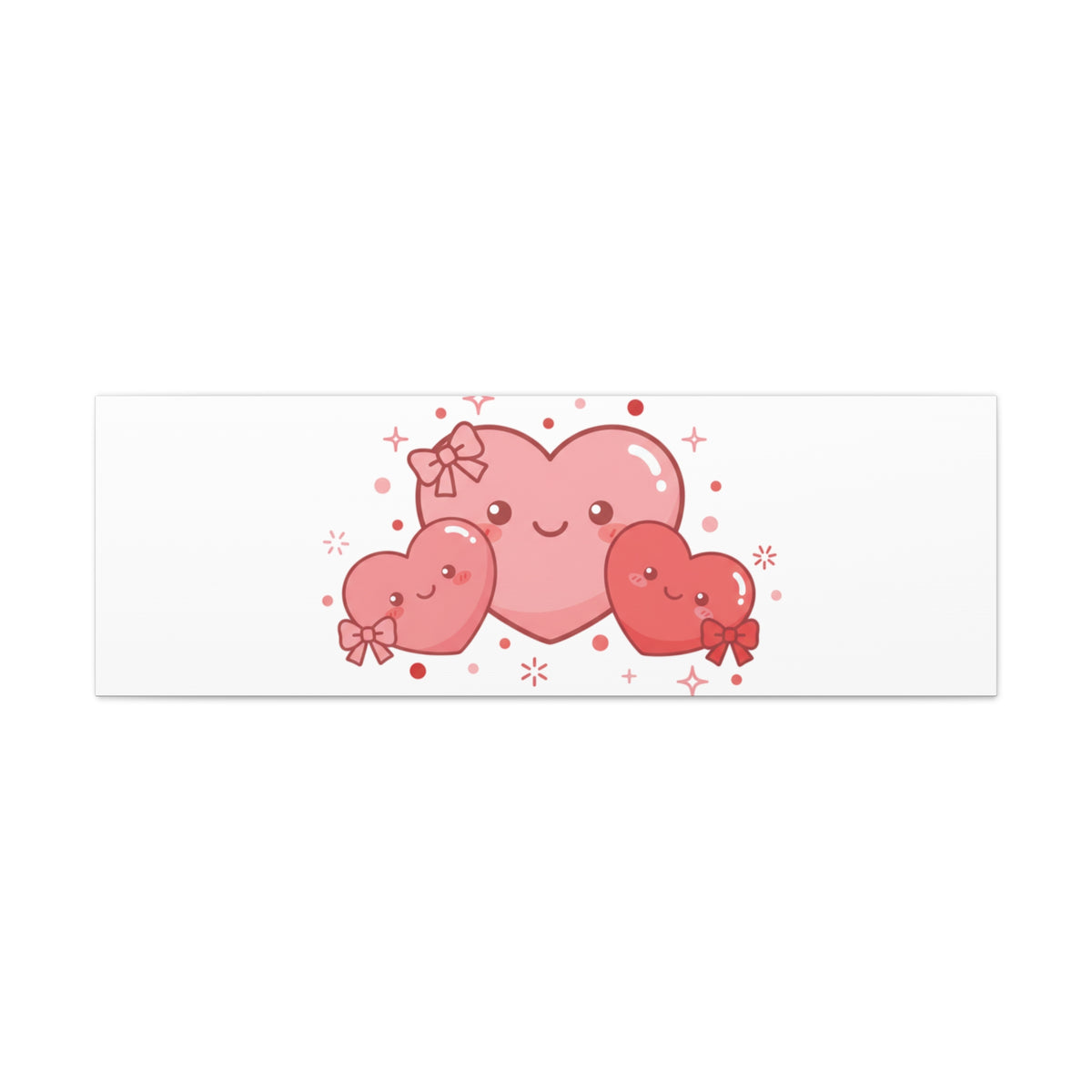 Kawaii Tiny Heart Trio Matte Canvas | tiny hearts, valentine doodle