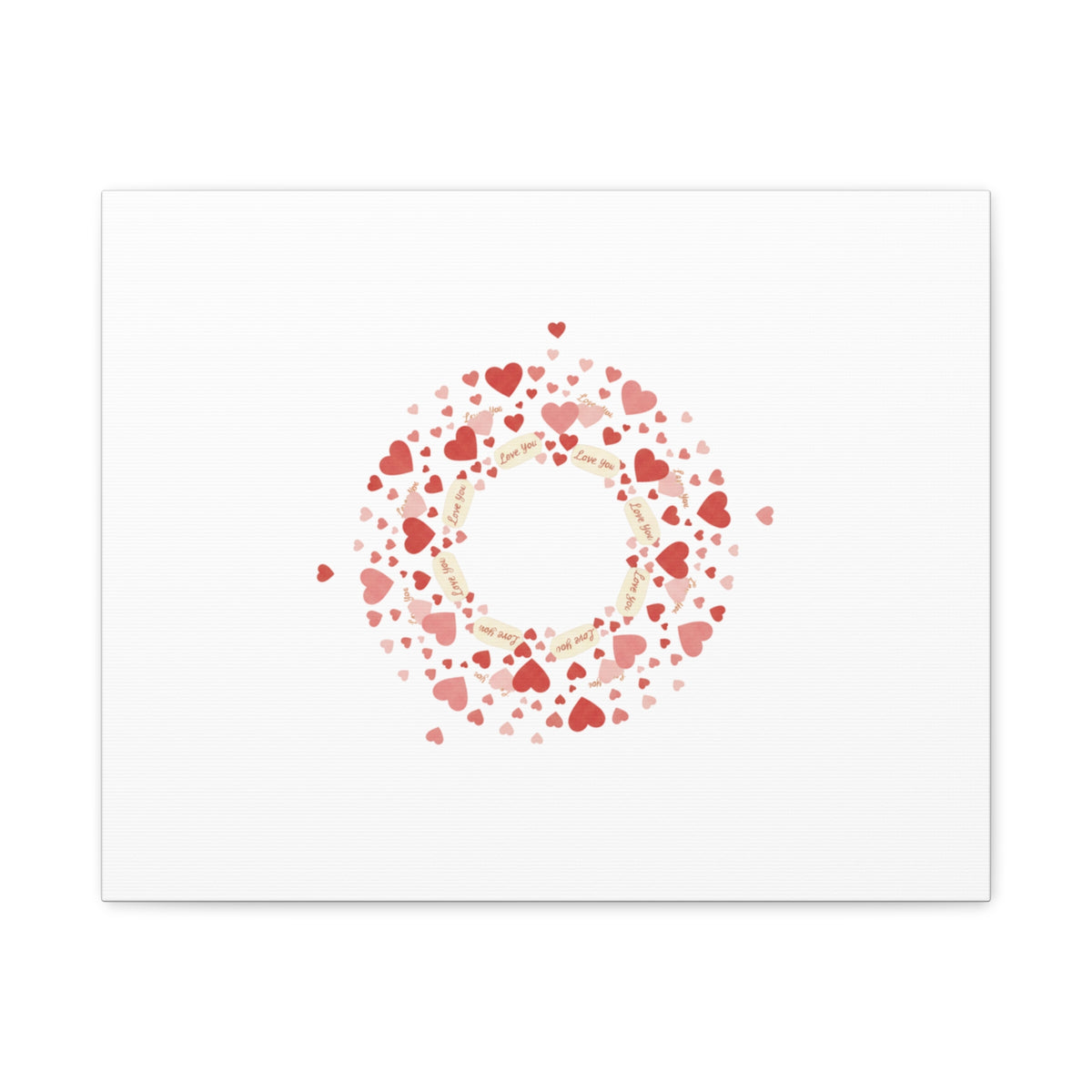 Tiny Heart Wreath Canvas | tiny heart design, valentine doodle