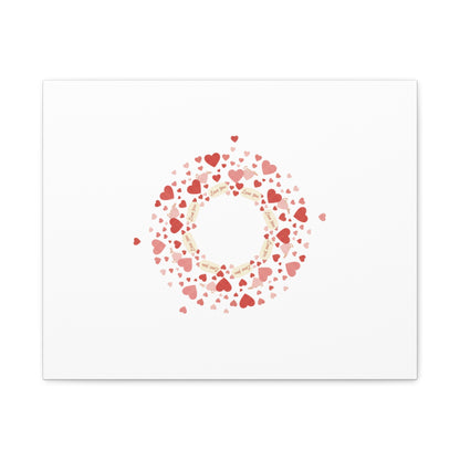 Tiny Heart Wreath Canvas | tiny heart design, valentine doodle