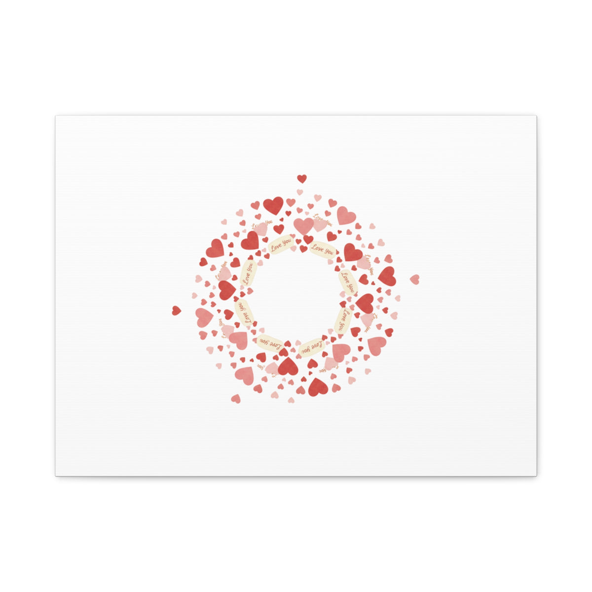 Tiny Heart Wreath Canvas | tiny heart design, valentine doodle