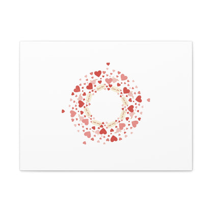 Tiny Heart Wreath Canvas | tiny heart design, valentine doodle