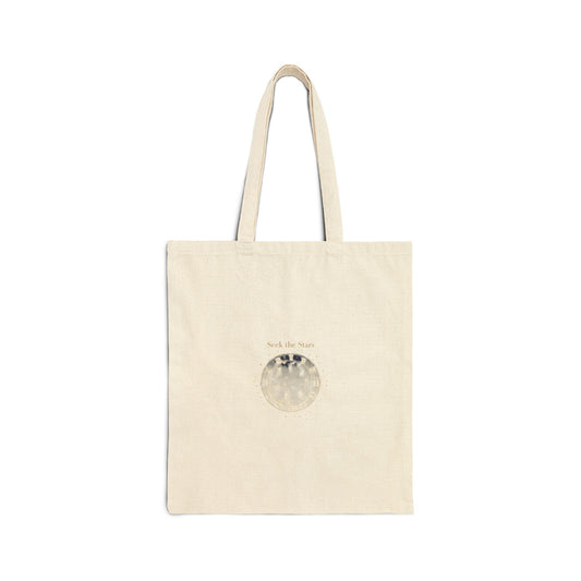 Moon Phase Canvas Tote, celestial astrology bag, minimalist constellation design