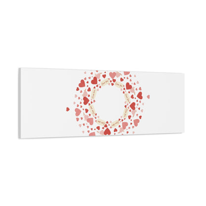 Tiny Heart Wreath Canvas | tiny heart design, valentine doodle