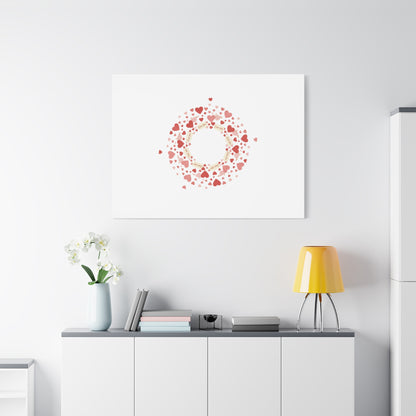Tiny Heart Wreath Canvas | tiny heart design, valentine doodle