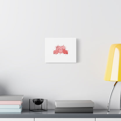Kawaii Tiny Heart Trio Matte Canvas | tiny hearts, valentine doodle