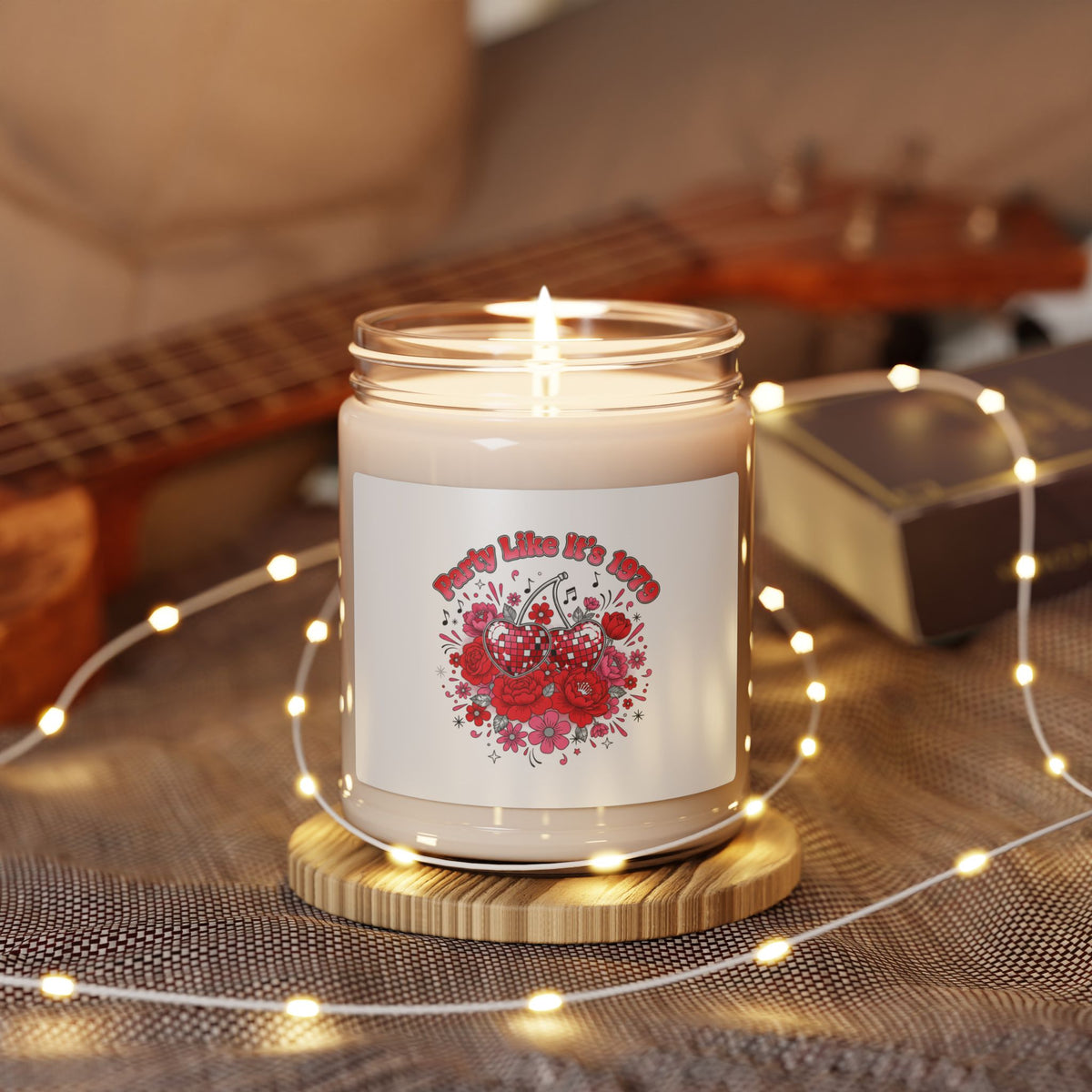 Disco Cherry Hearts Candle | Sparkly Hearts, Retro Romance
