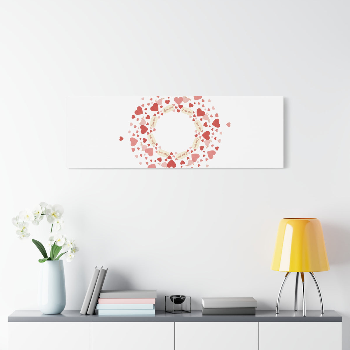 Tiny Heart Wreath Canvas | tiny heart design, valentine doodle