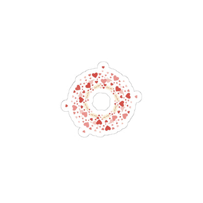 Tiny Heart Confetti Ring Sticker | Kiss-Cut Stickers | micro heart design
