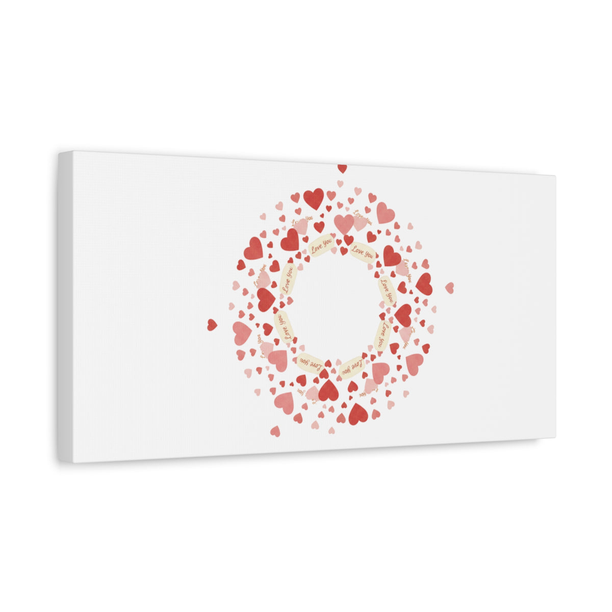 Tiny Heart Wreath Canvas | tiny heart design, valentine doodle