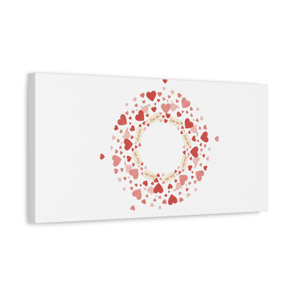 Tiny Heart Wreath Canvas | tiny heart design, valentine doodle