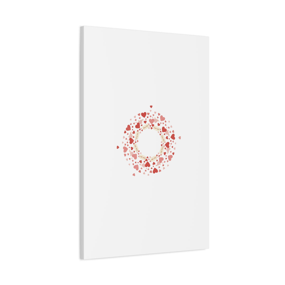 Tiny Heart Wreath Canvas | tiny heart design, valentine doodle