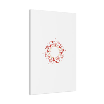 Tiny Heart Wreath Canvas | tiny heart design, valentine doodle