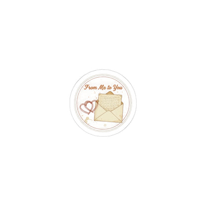 Vintage Love Letter Wax Seal Sticker | Handwritten Romance, Sepia Stationery