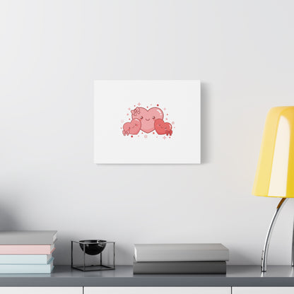 Kawaii Tiny Heart Trio Matte Canvas | tiny hearts, valentine doodle