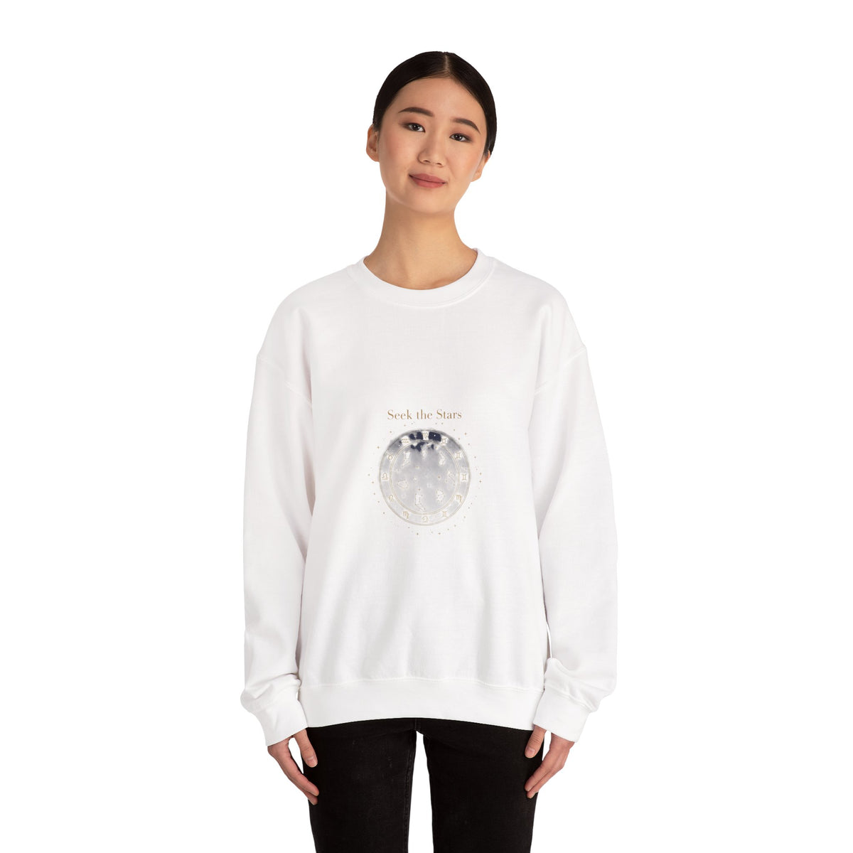 Celestial Moon Phase Crewneck Sweatshirt | Astrology, Constellation Art