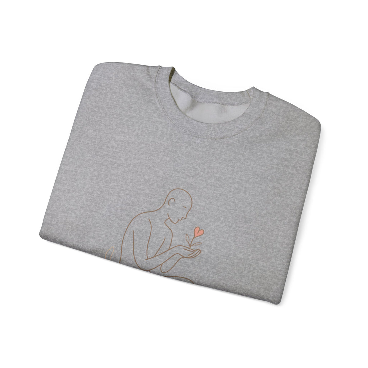 Crewneck Sweatshirt — "Be Gentle With Yourself" Minimal Self-Care Design
