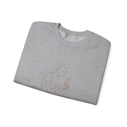 Crewneck Sweatshirt — "Be Gentle With Yourself" Minimal Self-Care Design